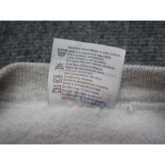 VTG Huskies Sweatshirt Mens Size XL Gray Embroidered Orange Made in USA - Picture 5 of 8